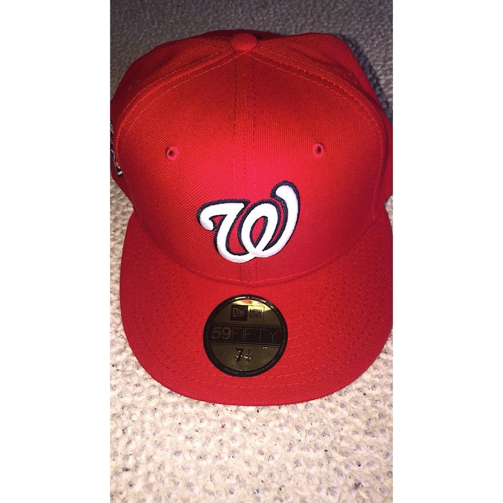🔥WASHINGTON NATIONALS RED FITTED HAT🔥 - Picture 1 of 6